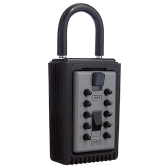 KeySafe with Padlock Shackle - handy if you don't need a permanent place to hide the key - perfect for tradesmen, cleaners - or if you're selling the home. 